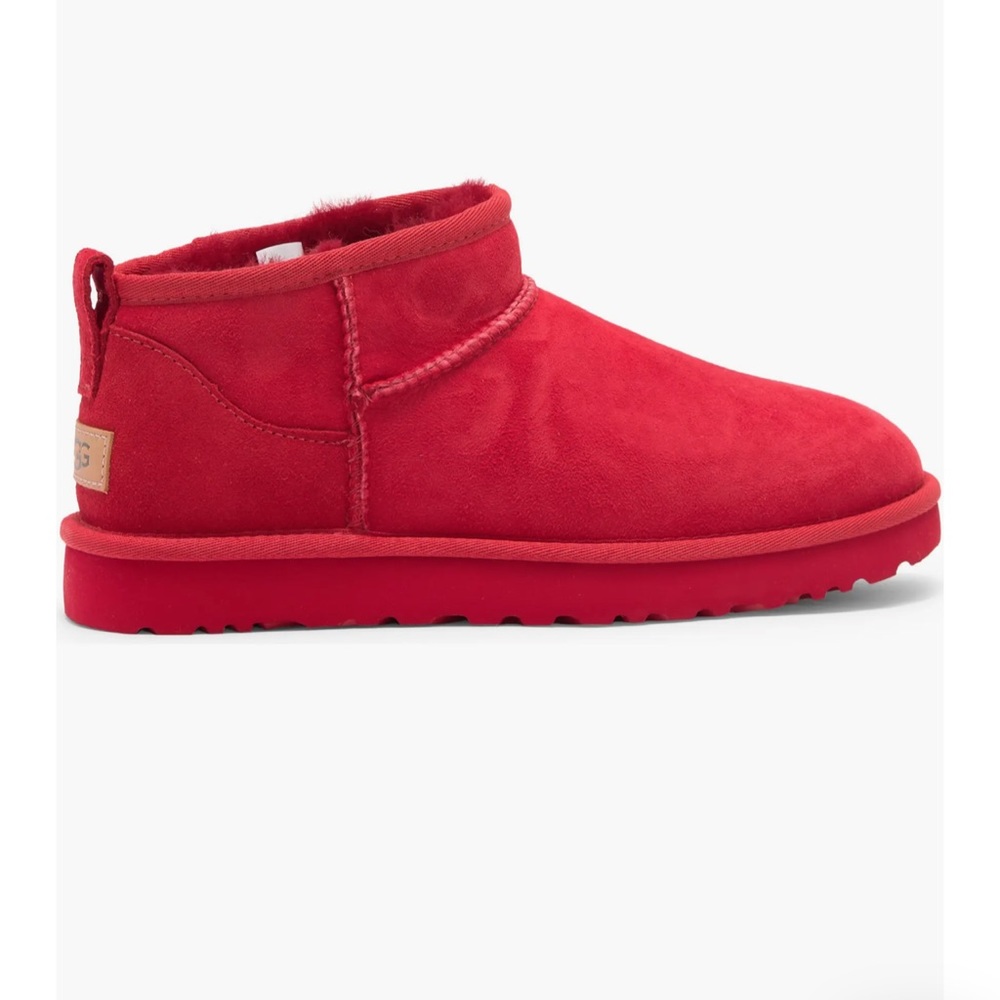 UGG Classic Mini Red Suede Ankle Boot